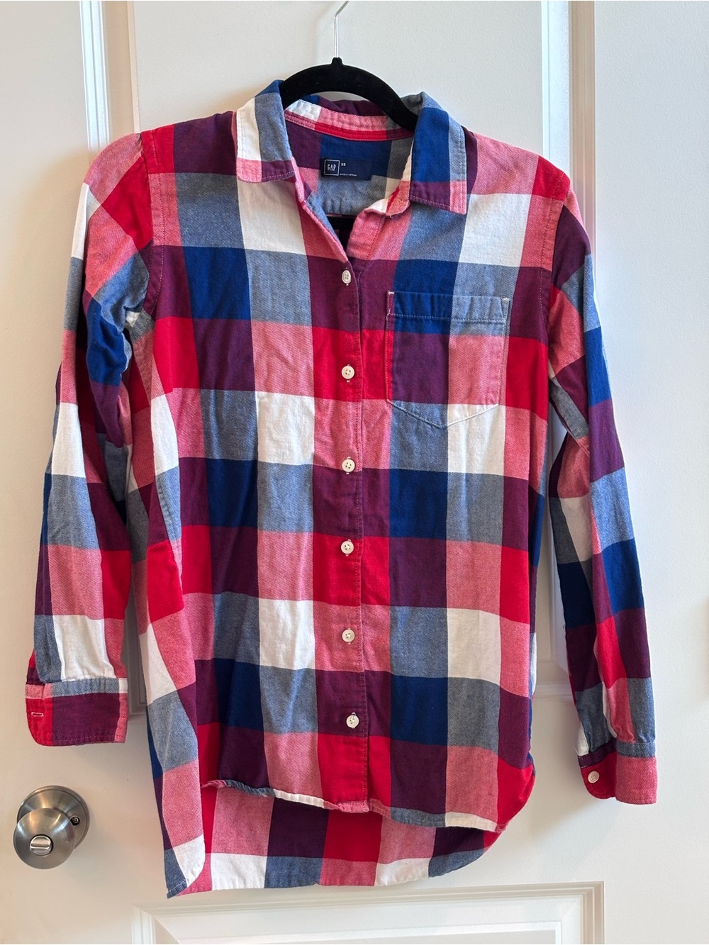 GAP Red, White & Blue Plaid Shirt